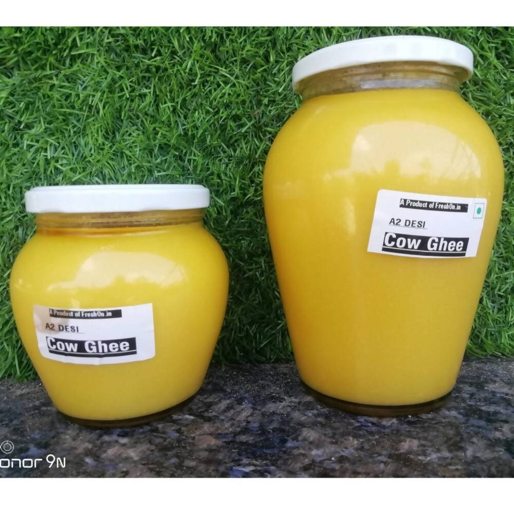 Freshon Pure Desi Malnad Cow Ghee Made From A2 Milk | Traditional Bilona Method | Pure & Natural Ghee | Grocsy