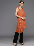 Ahalyaa Women's Traditional wear Tunic - Orange | Grocsy