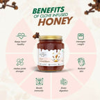 Farm Naturelle Clove Infused Honey - 100% Pure and Natural | Grocsy
