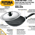 Hawkins Non-stick Stir Fry Pan 26 cm Diameter with Lid 2 L (NDL20S) | Grocsy