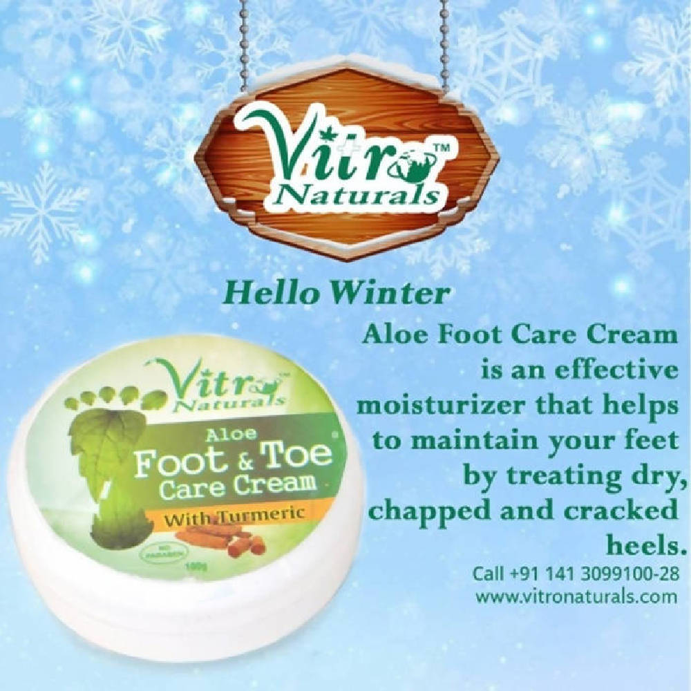 Vitro Naturals Aloe Foot & Toe Care Cream With Turmeric | Grocsy