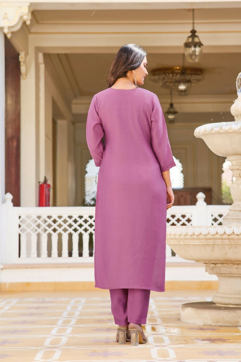 Festive Wear Ethnic Light Purple vetigun Stitched Suit With Dupatta - Nisha | Grocsy