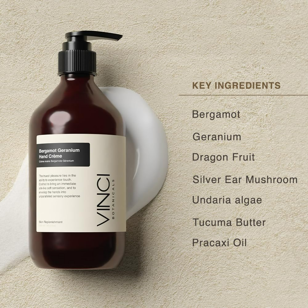 Vinci Botanicals Bergamot Geranium Hand Creme | Grocsy