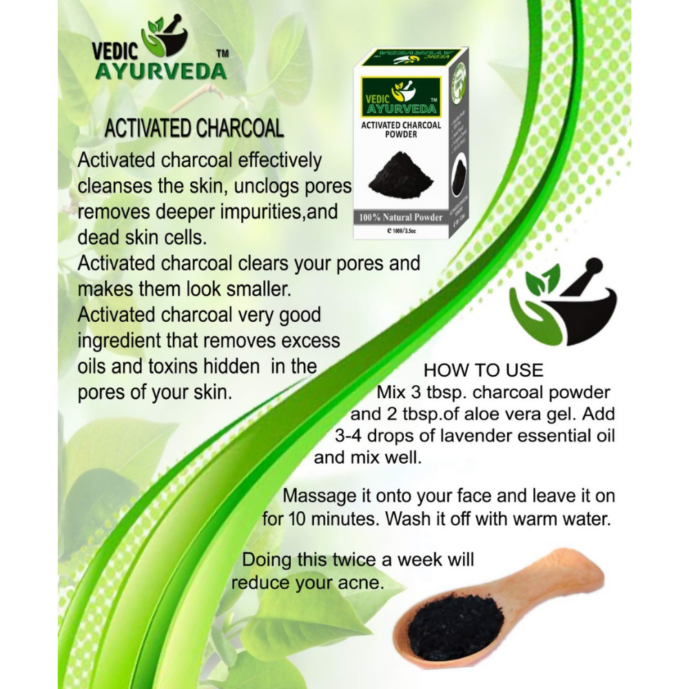 VedicAyurveda Activated Charcoal Powder | Grocsy