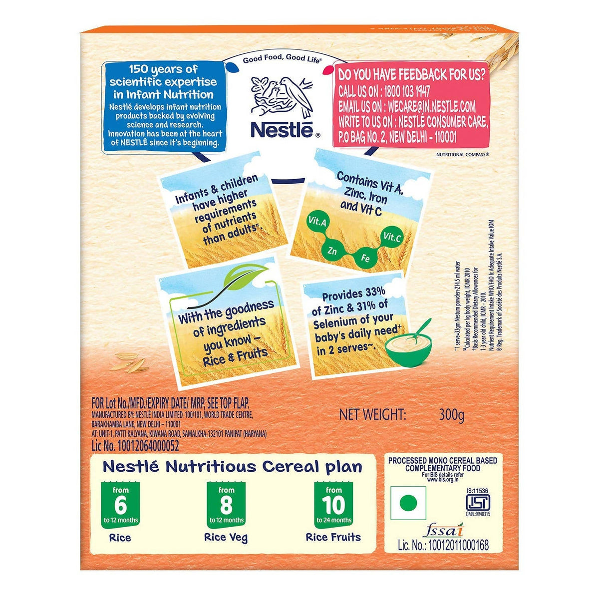 Nestle Nestum Baby Cereal-Rice Fruits (10 to 24 Months) | Grocsy