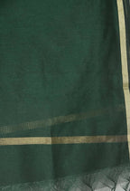 Mominos Fashion Moeza Banarsi Piping Bottle Green Dupatta | Grocsy