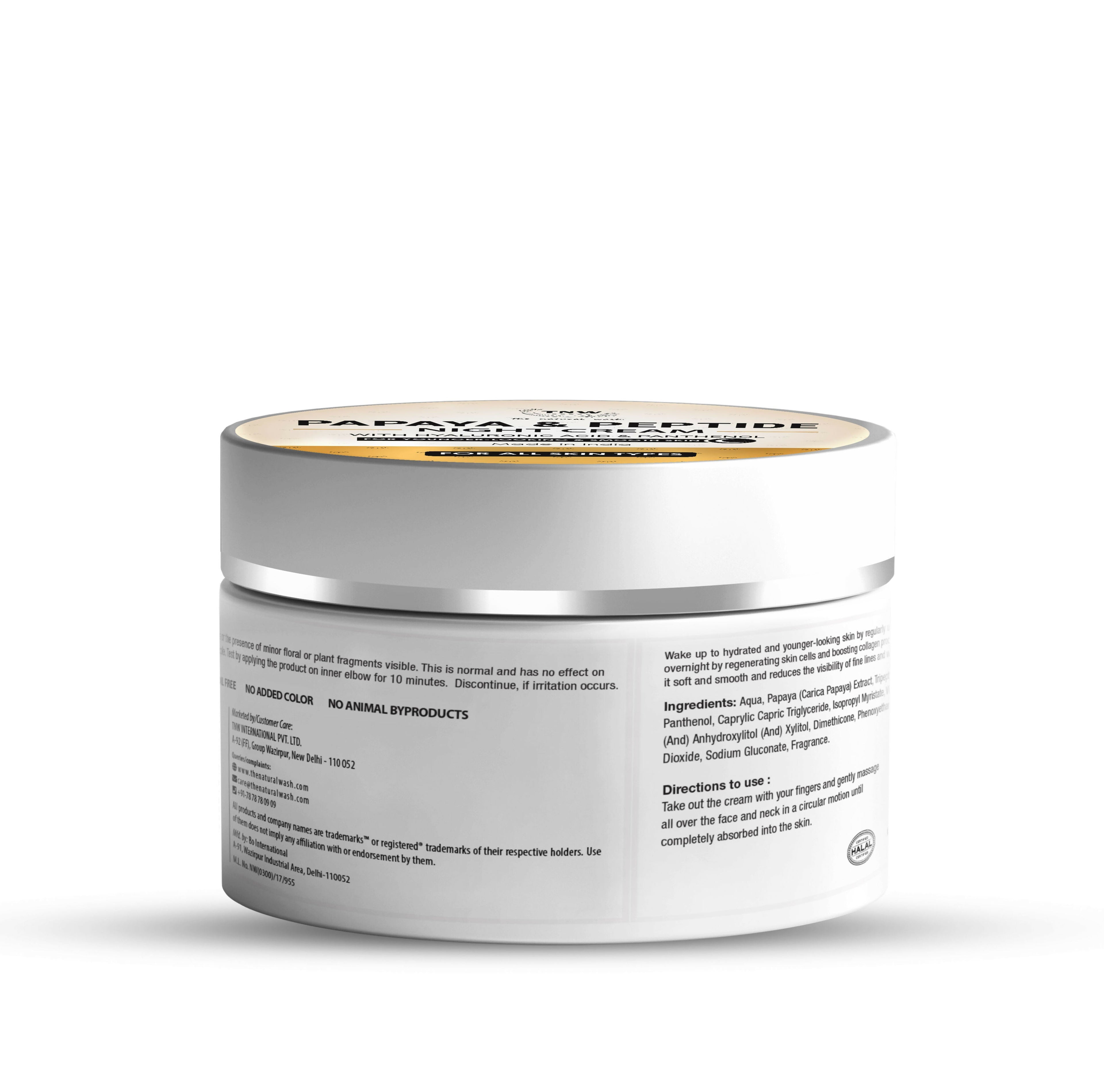 The Natural Wash Papaya & Peptide Night Cream | Grocsy
