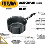 Hawkins Futura Non-stick Sauce Pan 20 cm Diameter 3 L (NS30) | Grocsy