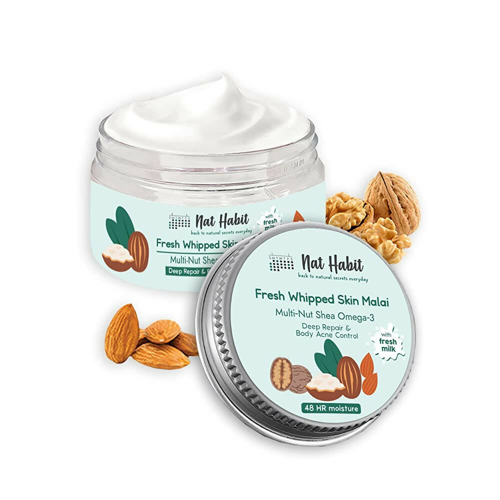 Nat Habit Multi-Nut Shea Omega-3 Fresh Whipped Skin Malai | Grocsy