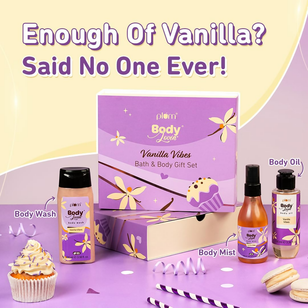 Plum BodyLovin' Vanilla Vibes Bath & Body Gift Set | Grocsy