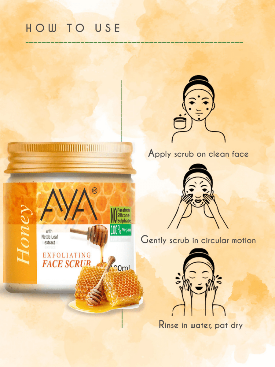 AYA Honey Exfoliating Face Scrub | Grocsy