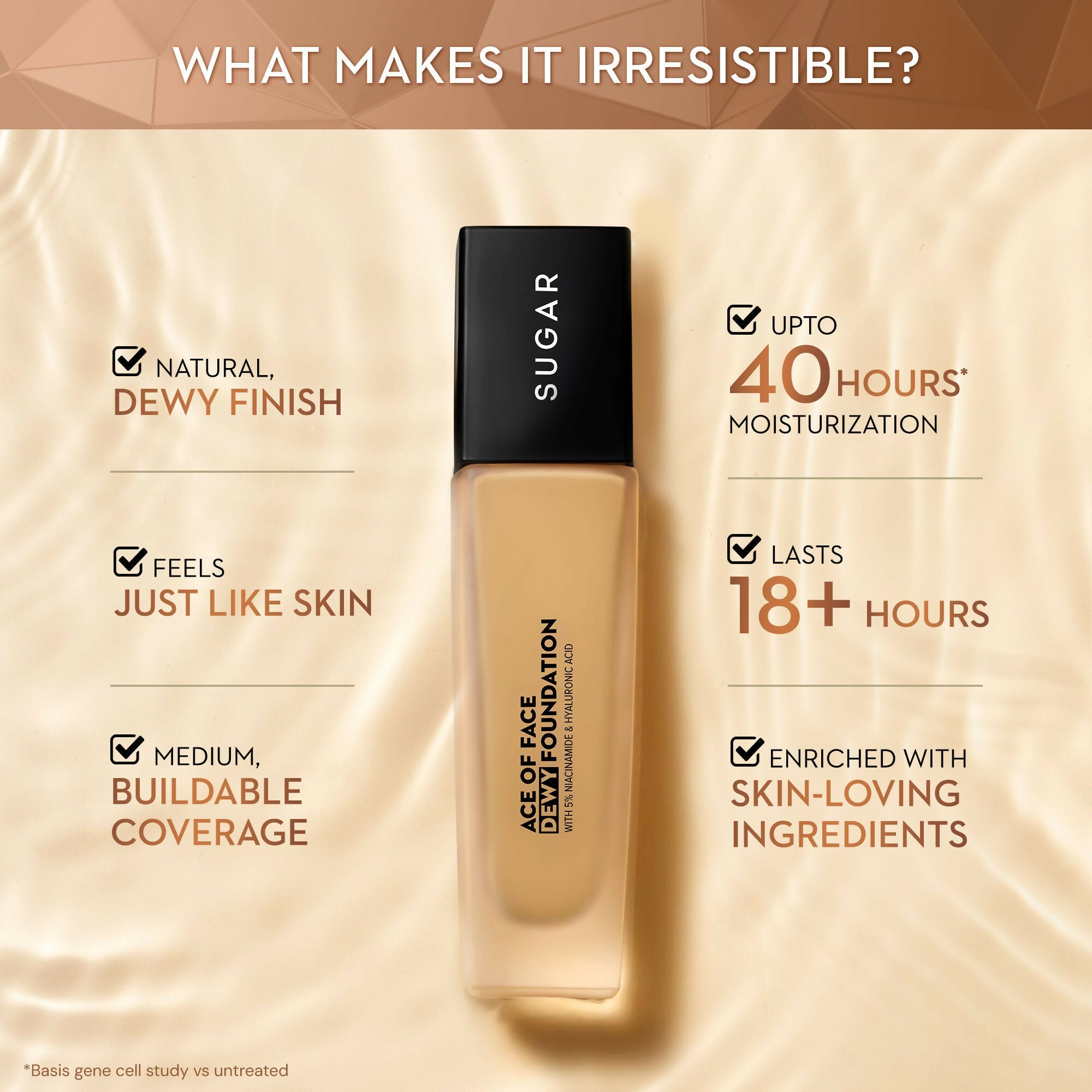Sugar Ace Of Face Dewy Foundation - 10 Latte | Grocsy