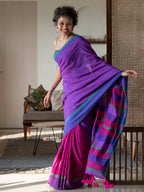 Suta Multi Color Woven Design Cotton Blend Saree | Grocsy