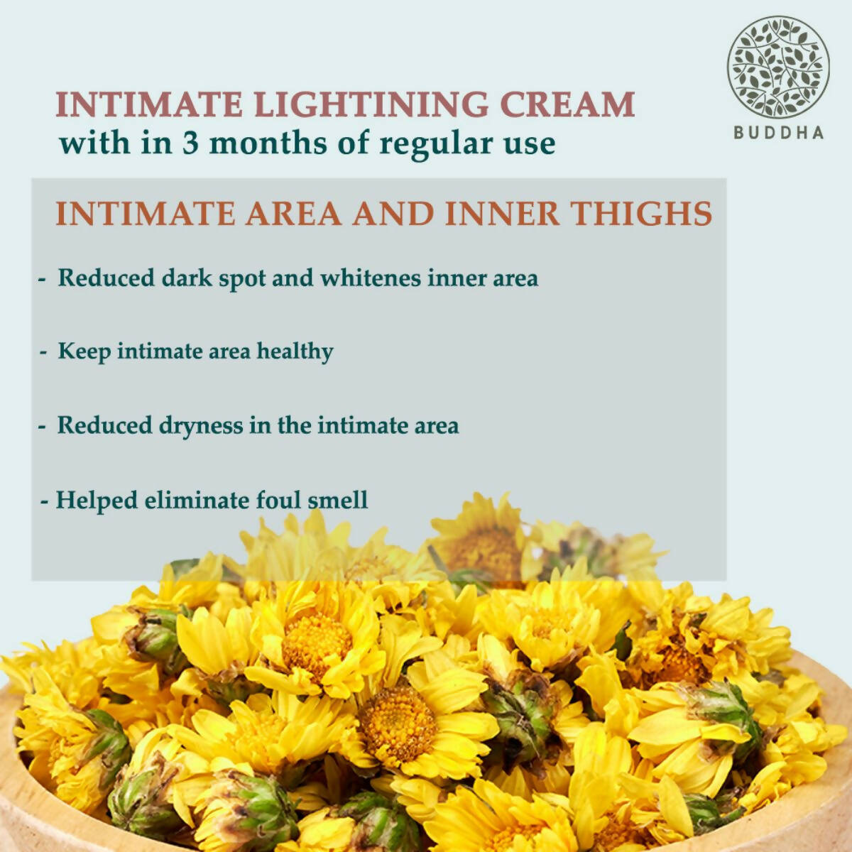 Buddha Natural Intimate Lightening Cream - for Lighten The Skin In Intimate Areas | Grocsy