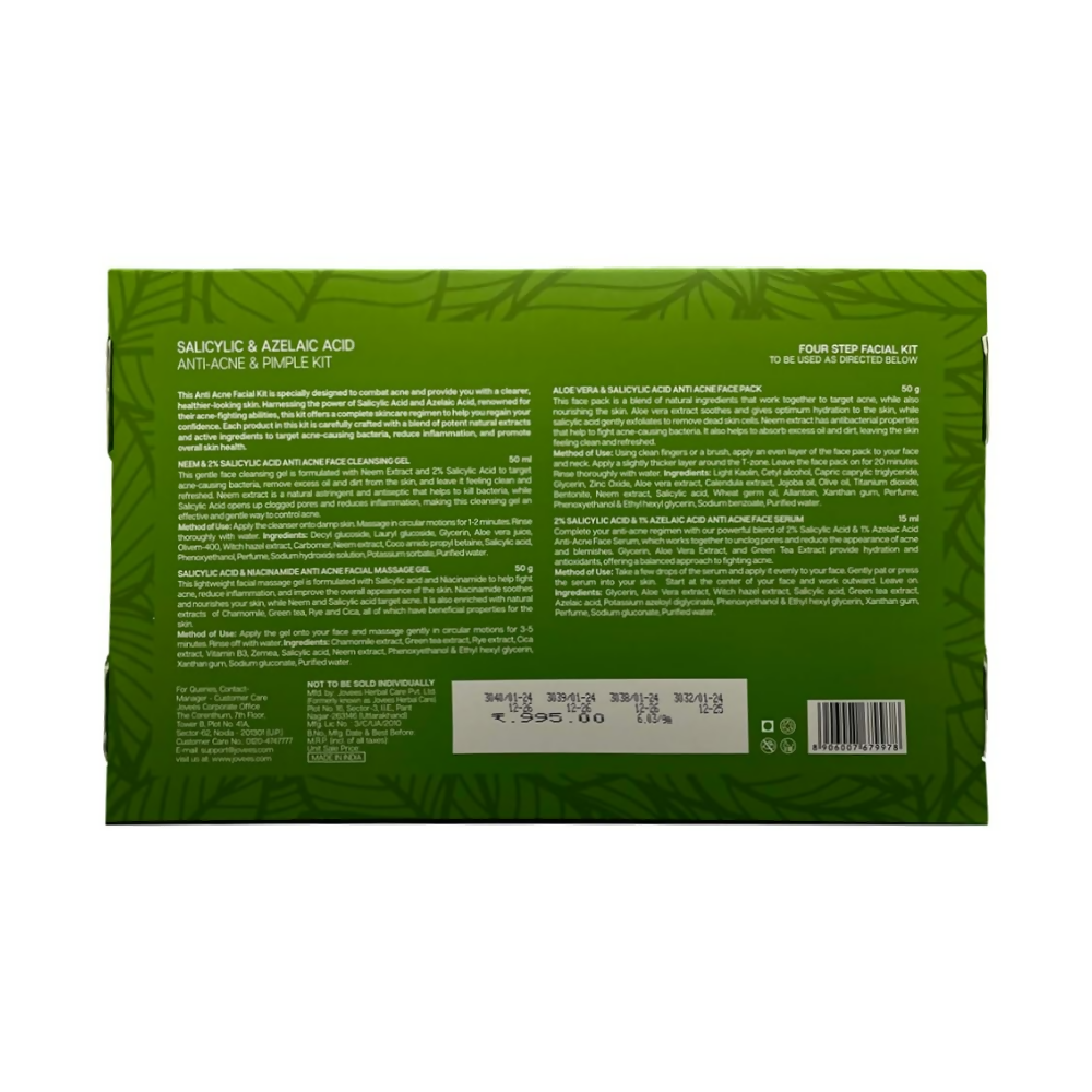Jovees Salicylic & Azelaic Acid Anti-Acne & Pimple Facial Kit | Grocsy