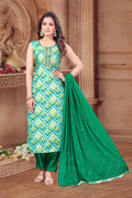 Joban Fashion Green Georgette Hand Work Kurta Set | Grocsy
