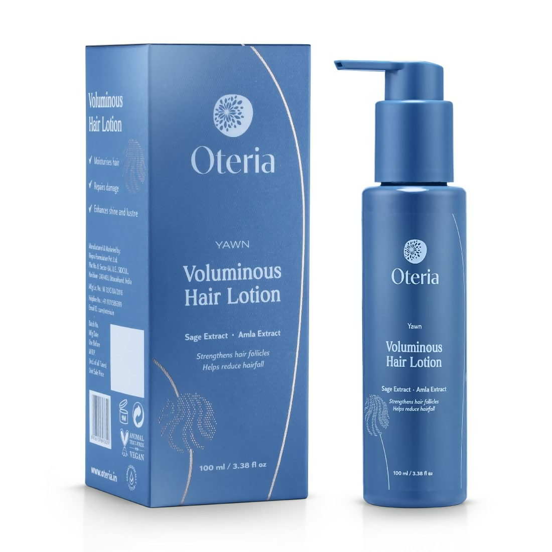 Oteria Luxury Voluminous Hair Lotion with Amla Fenugreek Sage and Curry Leaf & Hair Lotion & Serum For Hair Fall | Grocsy