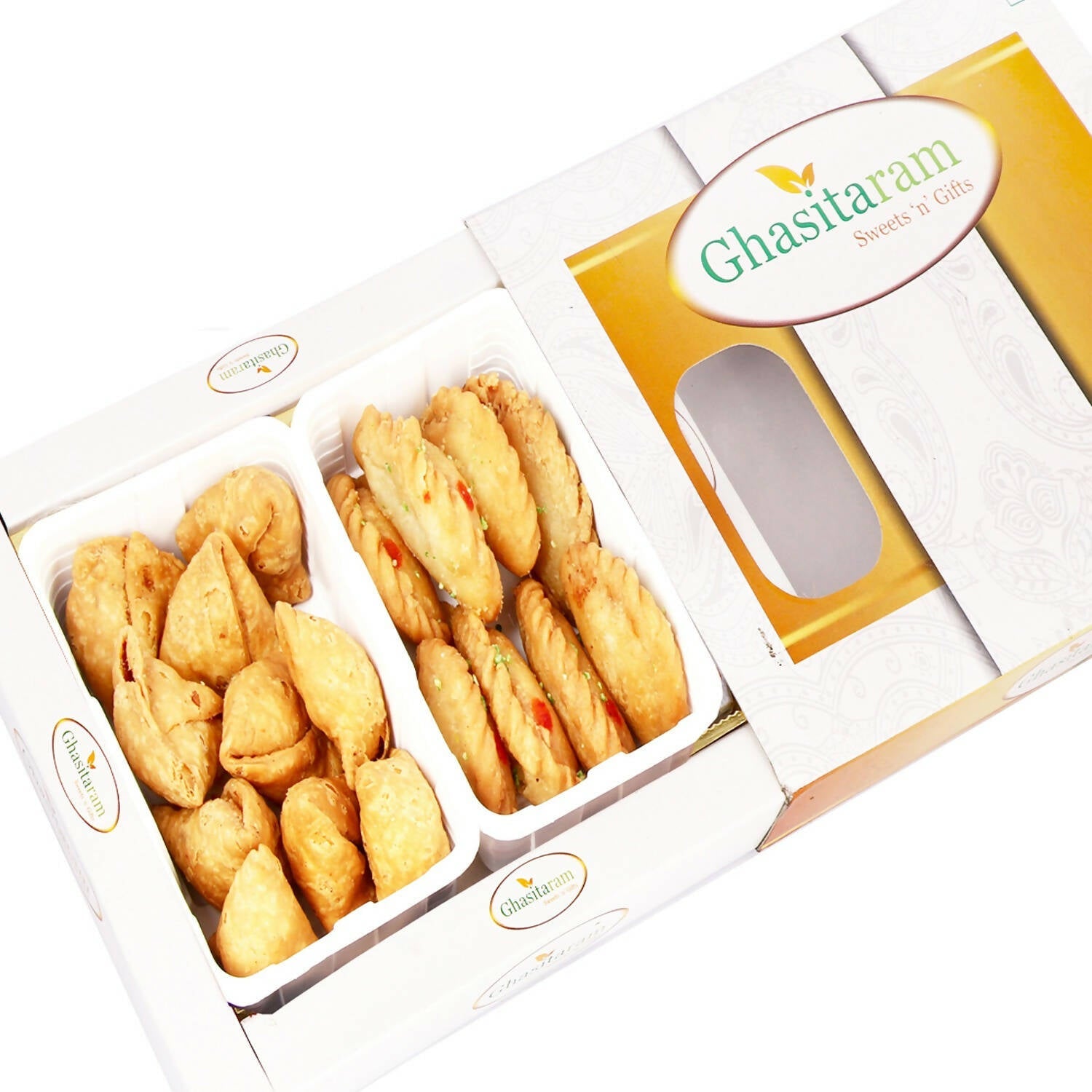 Ghasitaram Holi Gifts: Gujiya and Farsaan Samosa Hamper | Grocsy