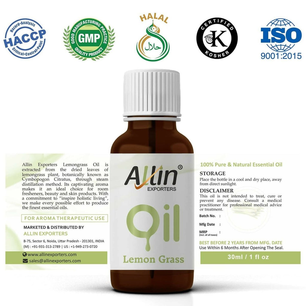 Allin Exporters Lemon Grass Essential Oil | Grocsy