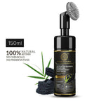 Khadi Natural Activated Bamboo Charcoal Foaming Face Wash With In- Built Face Brush | Grocsy