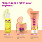 PLIX The Plant Fix Peaches & Lemon Detan Bump Eraser Scrub - Removes Tan & Restores Skin’s Moisture, Reduces Dark Spots | Grocsy