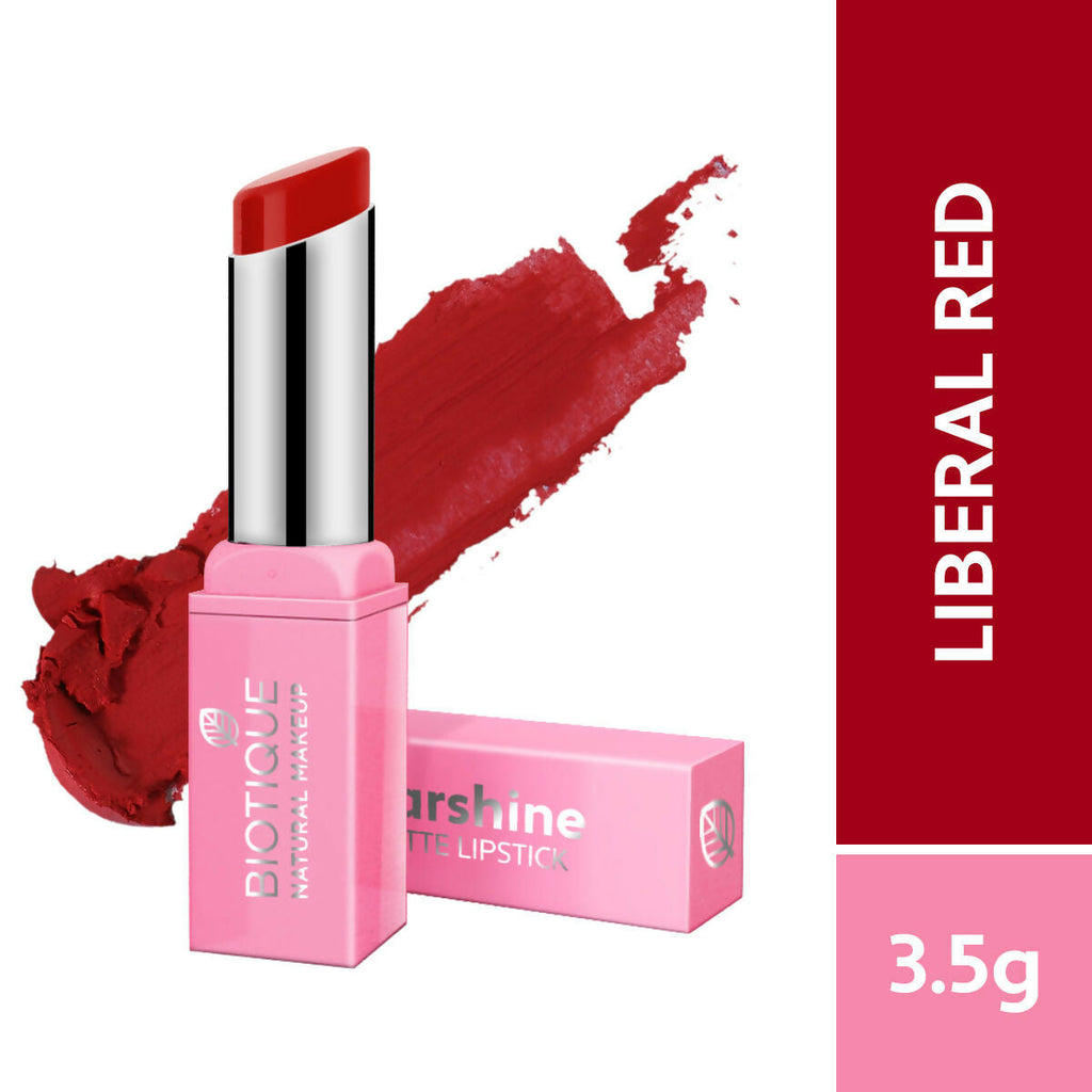 Biotique Starshine Matte Lipstick - Liberal Red | Grocsy