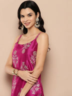 Ahalyaa Women's Traditional wear Tunic - Royal Pink | Grocsy