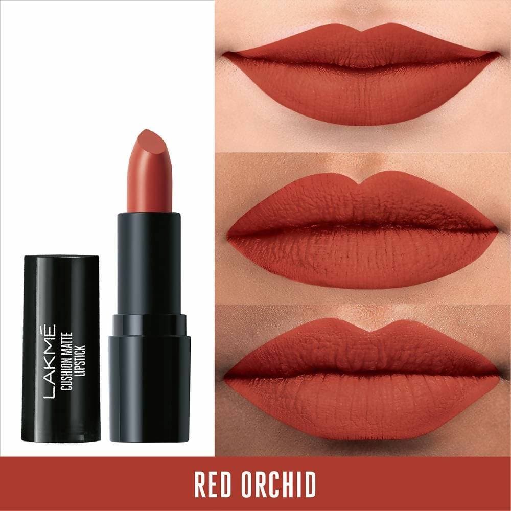 Lakme Cushion Matte Lipstick - Red Orchid | Grocsy