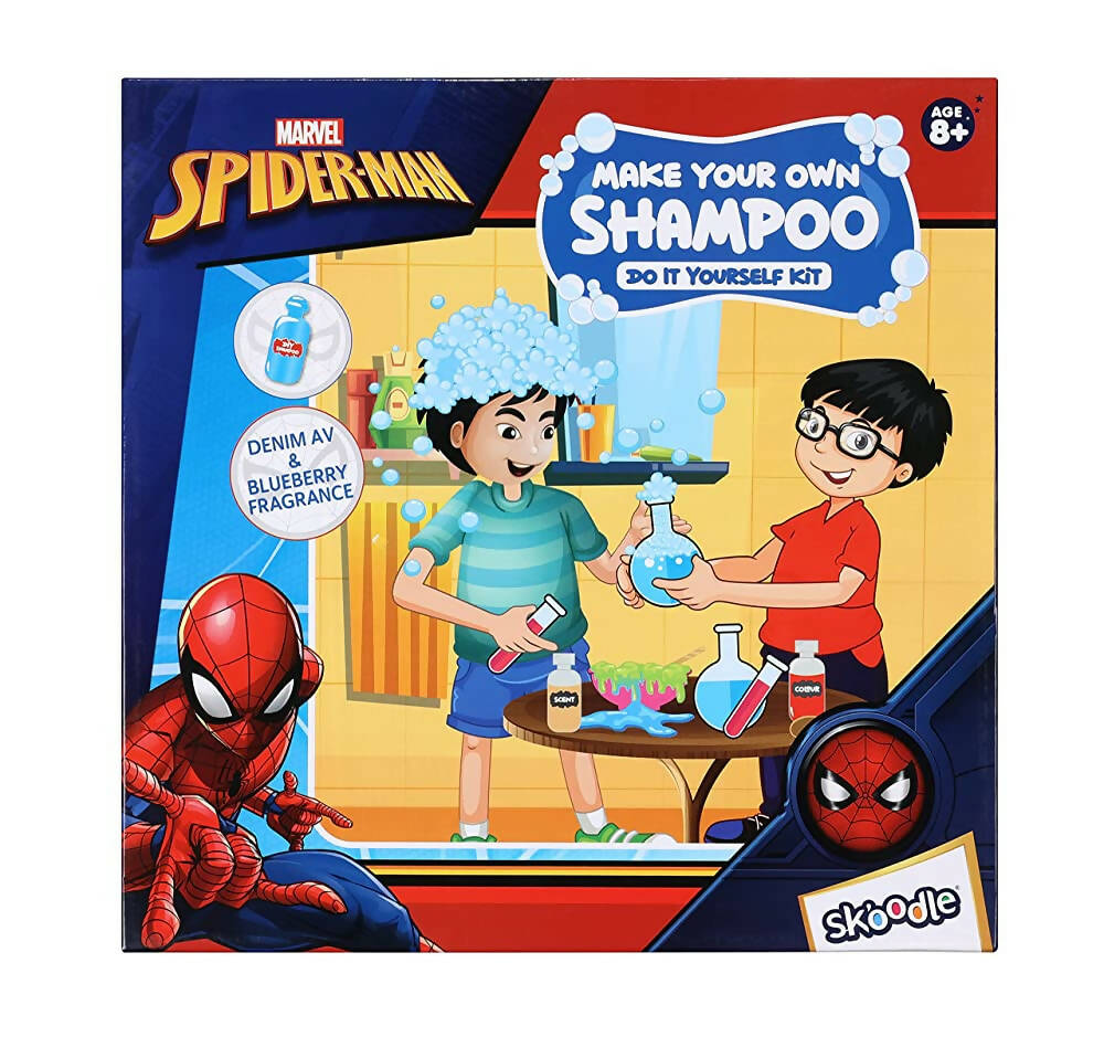 Skoodle Marvel Spiderman Make Your Own Shampoo - Do It Yourself Kit | Grocsy