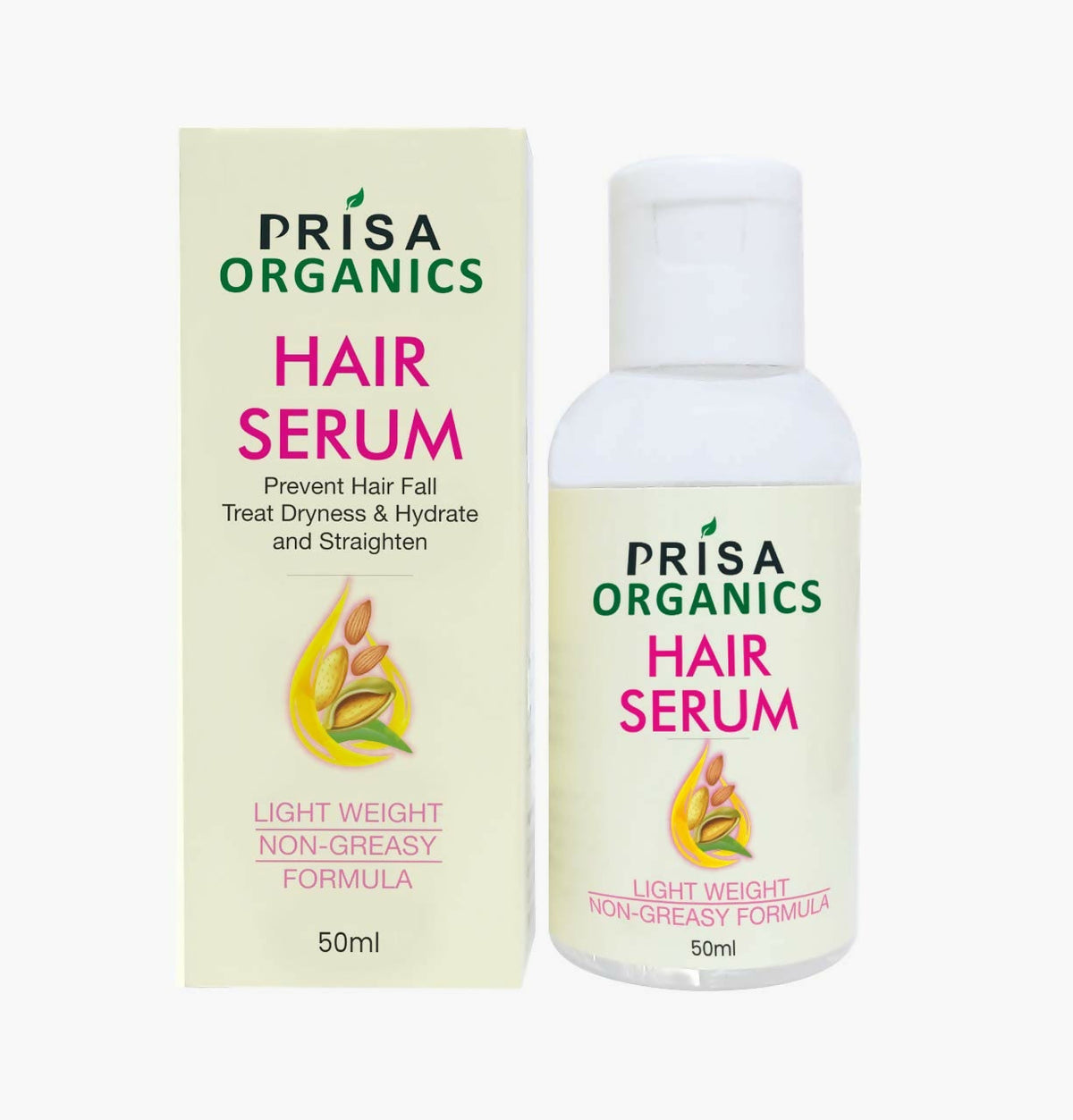 Prisa Organics Hair Serum With Argan Oil & Vitamin E - Promotes Hair Growth, Prevents Hair Loss and Thinning | Grocsy