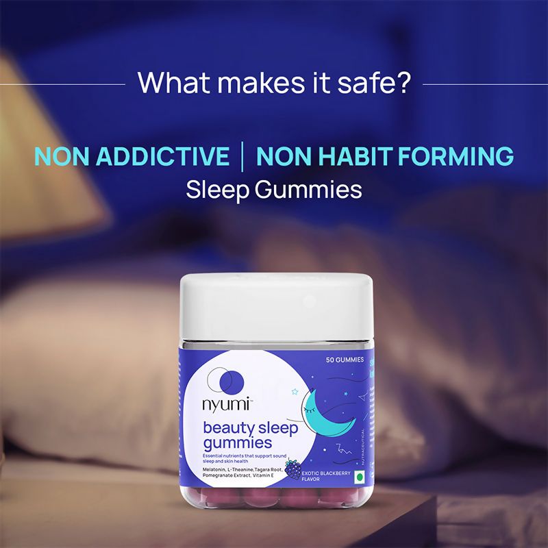 Nyumi Beauty Sleep Non-Addictive Melatonin Gummies for Deep & Uninterrupted Sleep | Grocsy