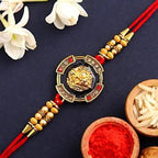 Traditional Lion Face Rakhi & Healthy Almonds | Grocsy