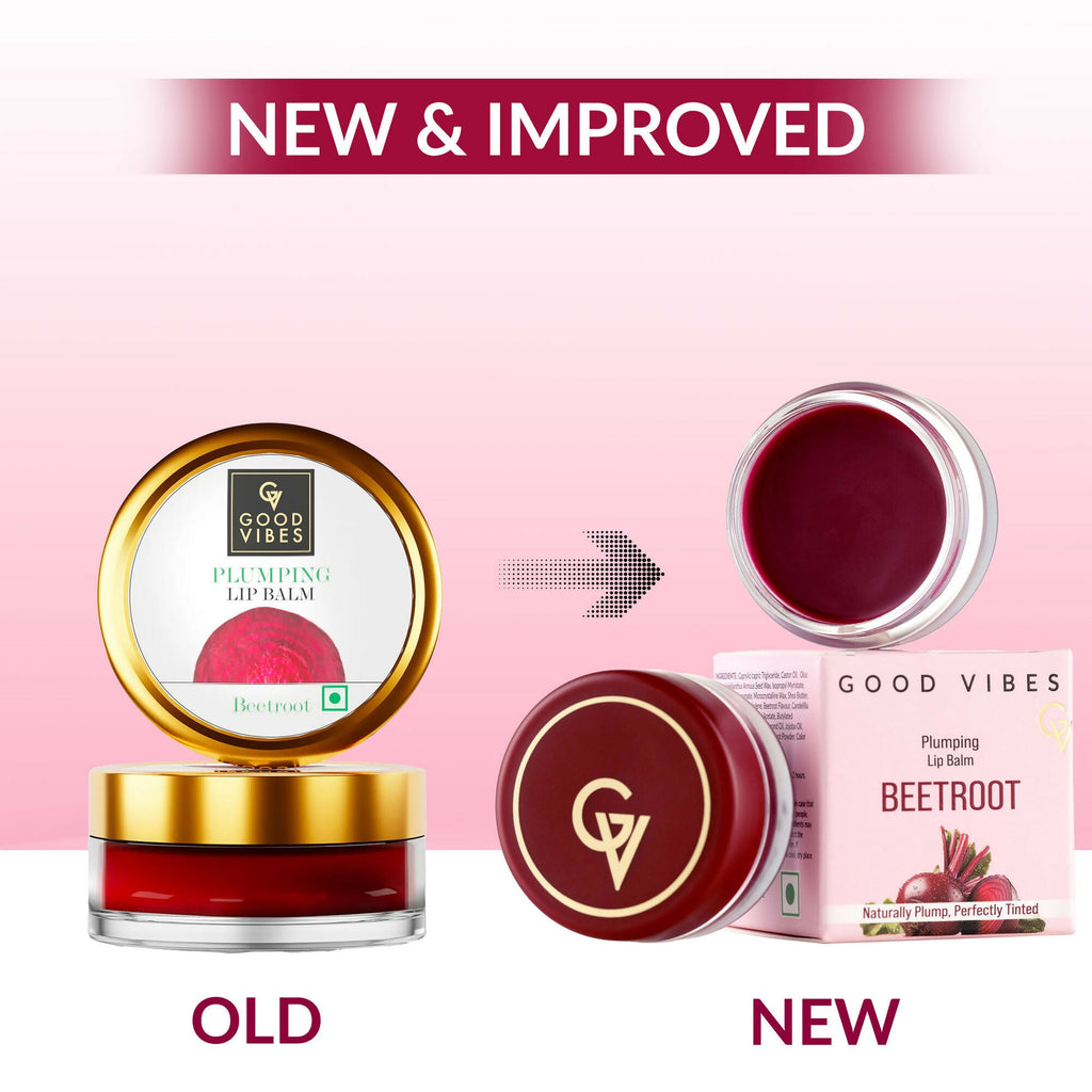 Good Vibes Beetroot Plumping Lip Balm - Reduces Pigmentation, Perfectly Tinted Lips | Grocsy