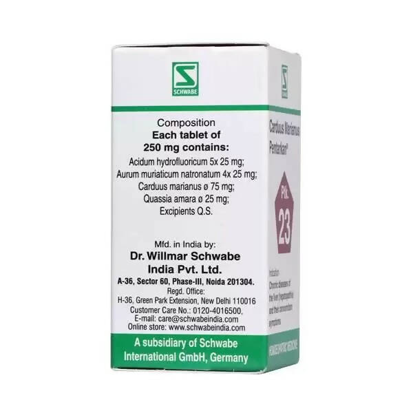 Dr. Willmar Schwabe India Carduus Marianus Pentarkan Ptk 23 Tablets | Grocsy