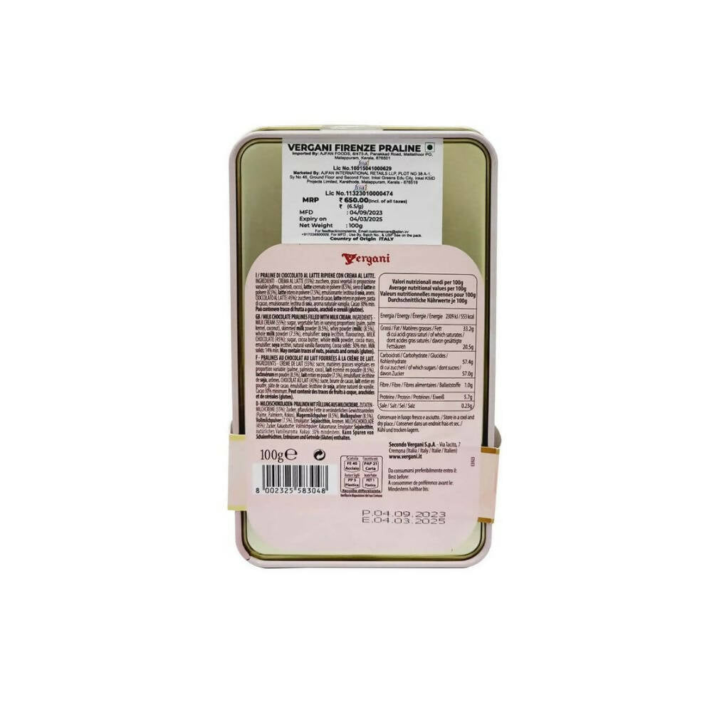 Ajfan Milk Chocolate Cream Pralines in Firenze Gift Tin | Grocsy