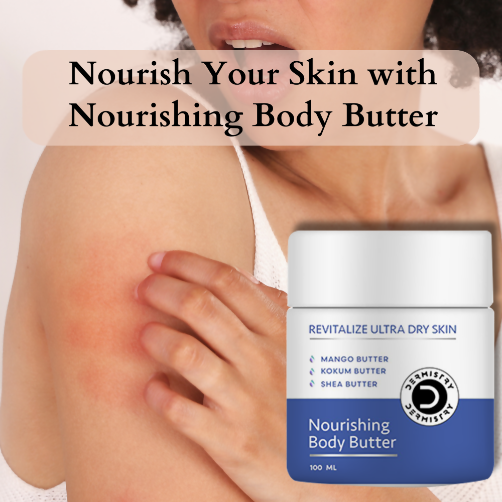 Dermistry Revitalizing Nourishing Body Butter for Ultra Dry & Flaky Skin Mango Kokum & Shea Butter | Grocsy