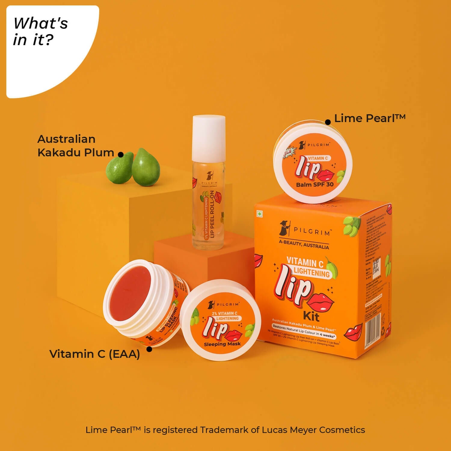Pilgrim Vitamin C Lip Lightening Kit | Grocsy