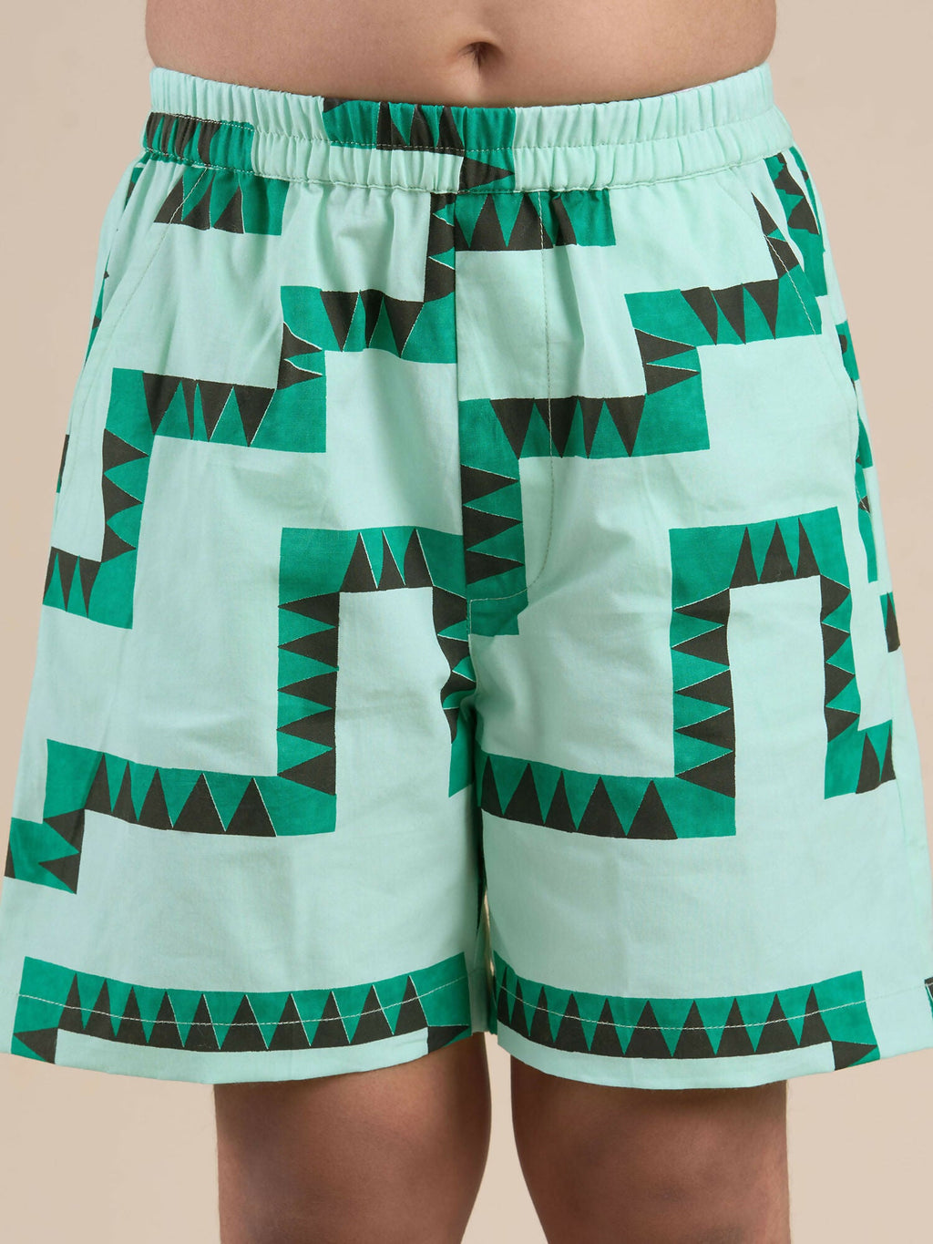 Snakes and Ladders Boys Green Table Print Shirt and Boxer Sets from Siblings Collection | Grocsy
