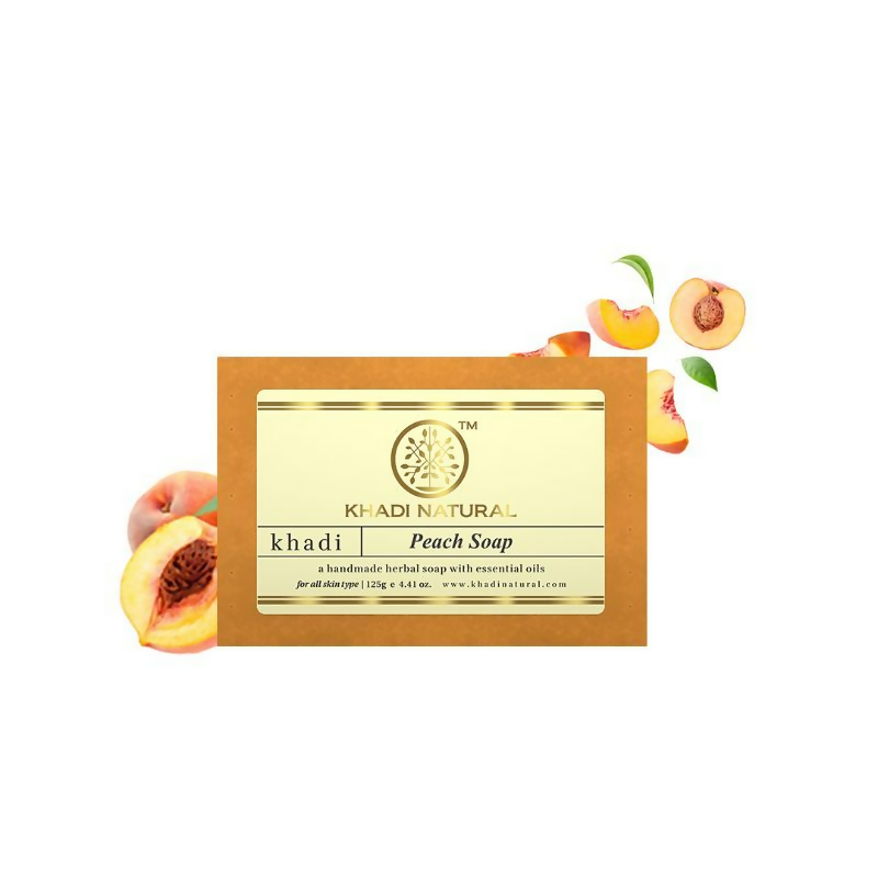 Khadi Natural Peach Handmade Soap | Grocsy