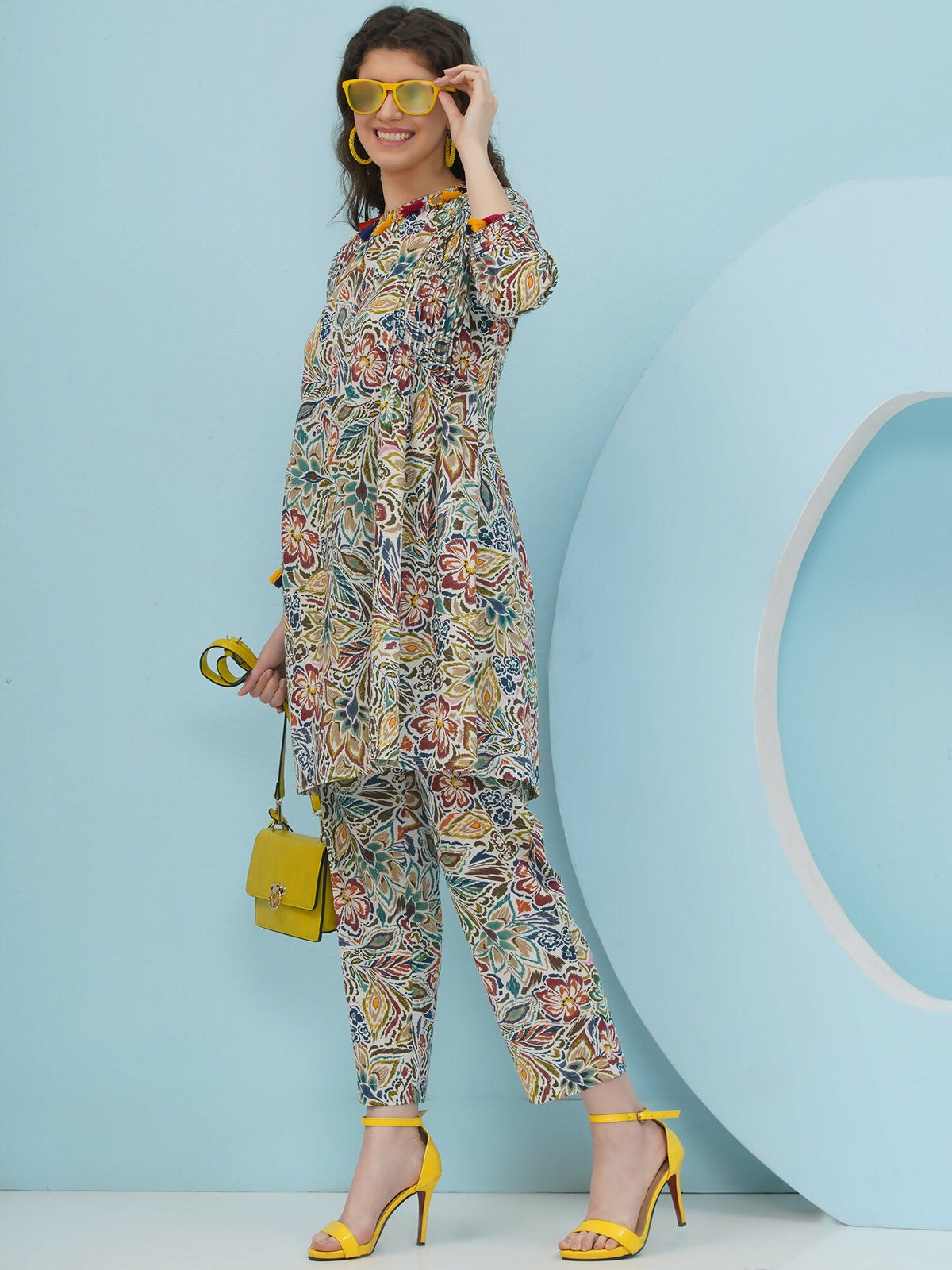 Joban Fashion Floral Co Ord Set - Multi Color | Grocsy