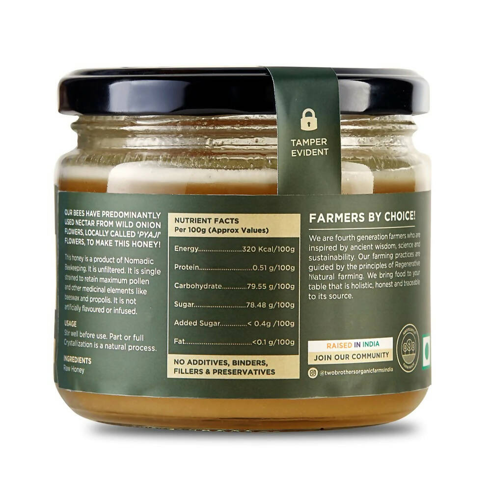 Two Brothers Organic Farms Wild Onion Flower (Pyaji) Honey, Raw Mono-Floral | Grocsy