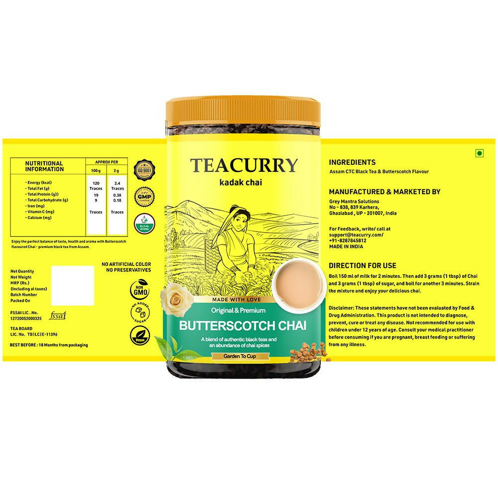 Teacurry Butterscotch Chai Powder | Grocsy