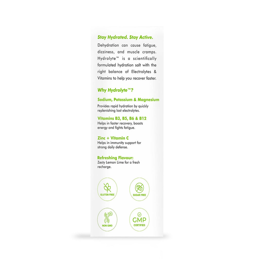 Dr. Morepen Hydrolyte Electrolyte & Vitamin Drink Mix - Lemon Lime | Grocsy