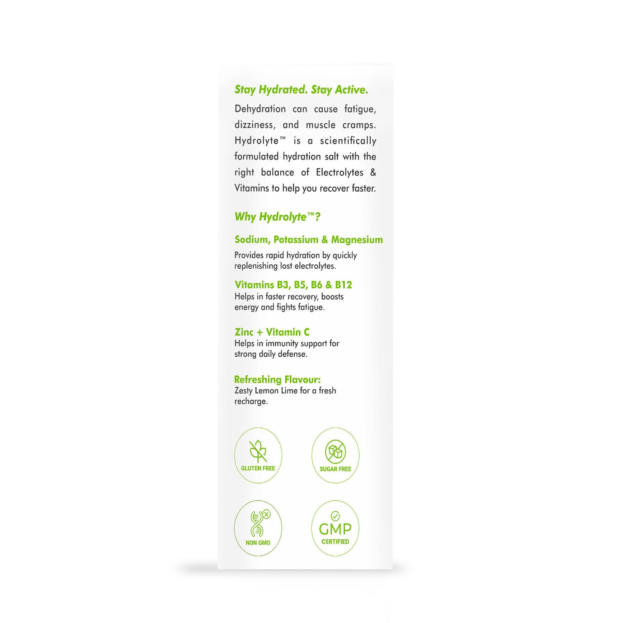Dr. Morepen Hydrolyte Electrolyte & Vitamin Drink Mix - Lemon Lime | Grocsy