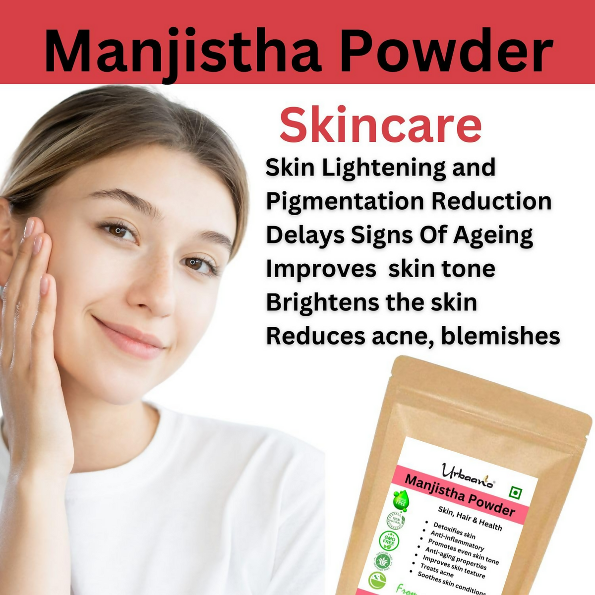Urbaano Herbal Organic Manjistha Powder Majith Powder | Grocsy