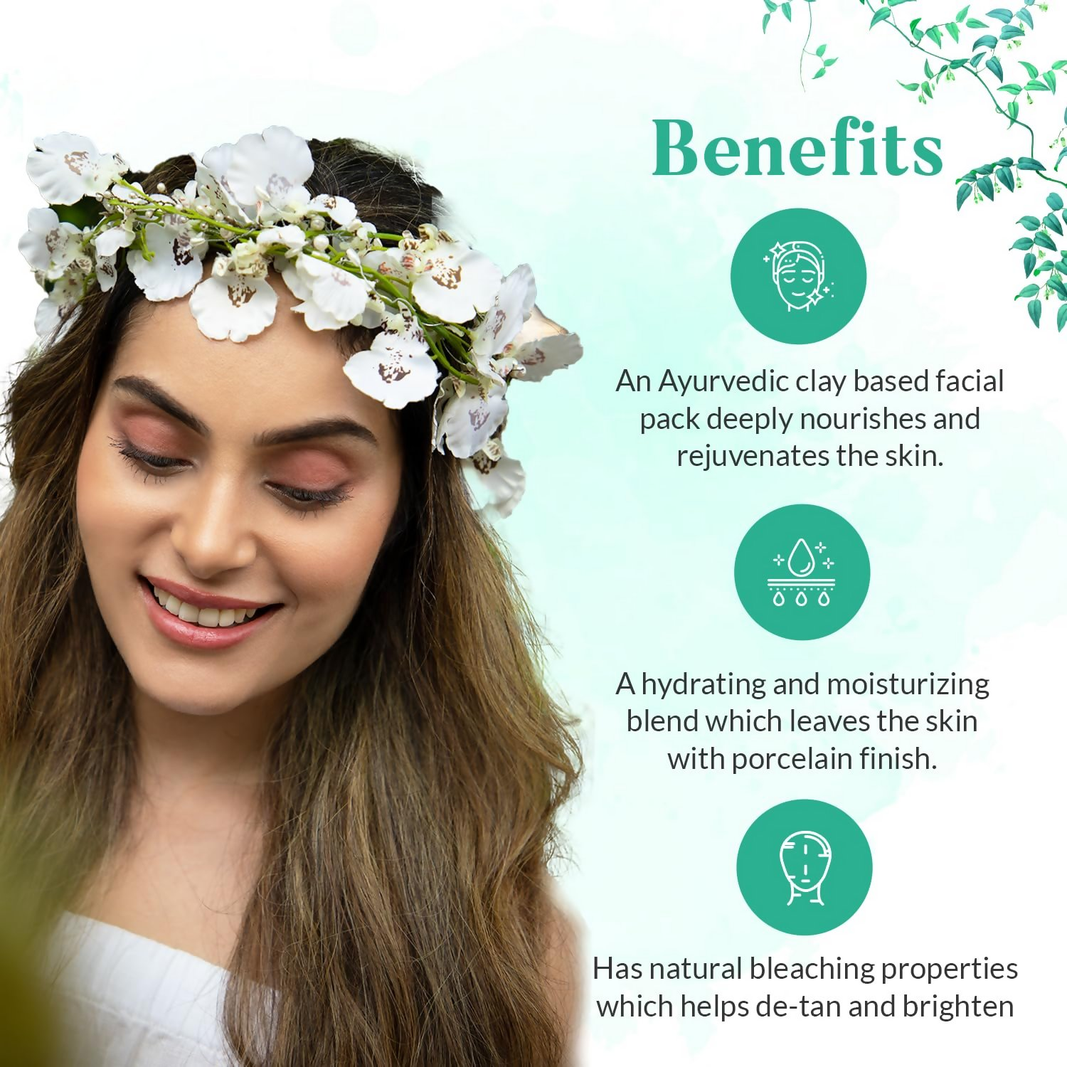 HaappyHerbs Ayurvedic De Tan & Hydrating Face Pack | Grocsy