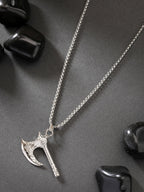 NVR Men's Silver-Plated Stainless Steel Pendant with Chain | Grocsy