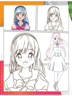 Dreamland Publications Colour Your Own Manga Book 1 With Free Manga Colouring Poster For Kids | Grocsy