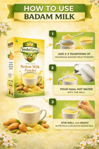 VedaRasa Badam Milk Powder Instant Almond Drink Mix | Grocsy