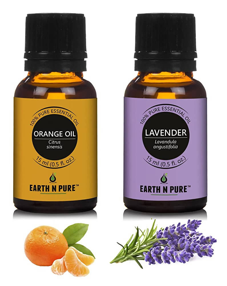Earth N Pure Lavender & Orange Essential Oils | Grocsy